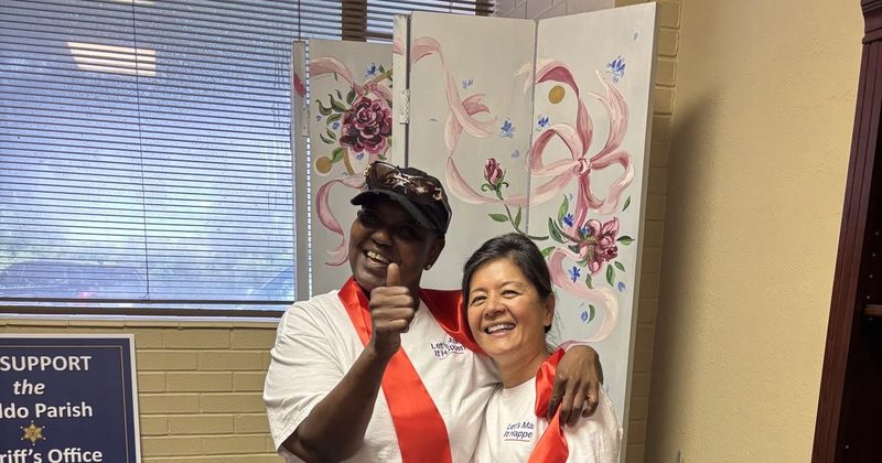 Hanh Williams with a campaign volunteer at the District A campaign office, October 2, 2026